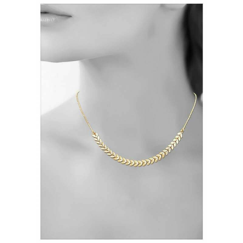 Collier Feuille De Laurier Plaqué Or Et Perle De Tahiti | Matira Création