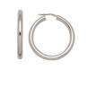 Boucles D'oreilles Créoles Tubes 3CM En Argent Massif 925/000 Rhodié - CPL