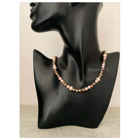 COLLIER PERLES FILIGRANÉES ARGENT RAS-du-COU VINTAGE an.70 MAILLE