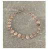 Bracelet Multi-Chaînes Ajourées En Argent Et Argent Doré Rose 925/1000 Rhodié