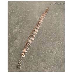 Bracelet Multi-Chaînes Ajourées En Argent Et Argent Doré Rose 925/1000 Rhodié