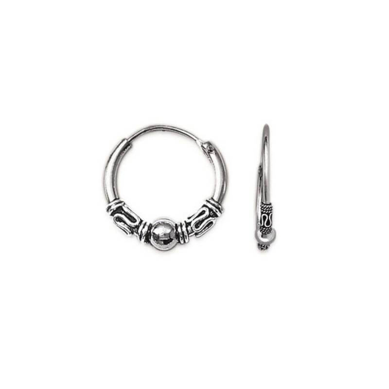 Petites Créoles De Bali 1,6CM Argent Massif 925/1000 MIXTE