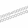 Bracelet 18CM Larges Maillons Épais Ronds En Argent Massif 925/1000 Rhodié