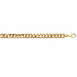 Bracelet Grosse Maille Gourmette 19CM En Plaqué Or 18 Carats 750/1000