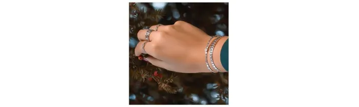 Bague Motif Chaîne Gourmette En Argent Massif 925/1000 Rhodié T50 à 60