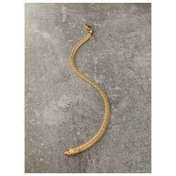 Bracelet Souple Maille Anglaise 21CM En Plaqué or 750/1000 Poinçonné