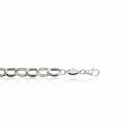 Bracelet Maillons entrelacés Larges 20CM En Argent Massif 925/000 Bijoux Femme