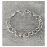 Bracelet Maillons entrelacés Larges 20CM En Argent Massif 925/000 Bijoux Femme