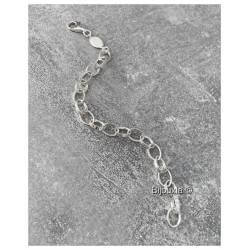 Bracelet Maillons entrelacés Larges 20CM En Argent Massif 925/000 Bijoux Femme