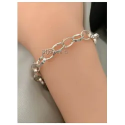 Bracelet Maillons Type Jaseron Ovales 20CM En Argent Massif 925/000
