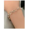 Bracelet Maillons Type Jaseron Ovales 20CM En Argent Massif 925/000