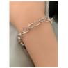 Bracelet Maillons entrelacés Larges 20CM En Argent Massif 925/000 Bijoux Femme