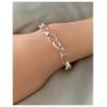 Bracelet Maillons entrelacés Larges 20CM En Argent Massif 925/000 Bijoux Femme