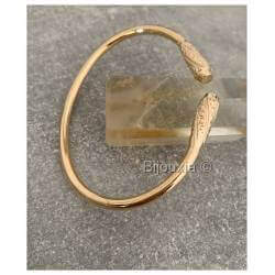 Bracelet Jonc Ouvert Esclave Grande Taille En Plaqué or 750/1000 Poinçonné