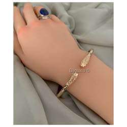 Bracelet Jonc Ouvert Esclave Grande Taille En Plaqué or 750/1000 Poinçonné