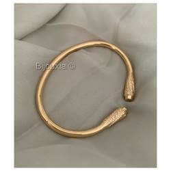 Bracelet Jonc Ouvert Esclave Grande Taille En Plaqué or 750/1000 Poinçonné