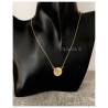 Collier chaîne forçat avec Pendentif Pièce D'Imitation Louis d' Or En Plaqué Or