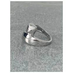 Bague Goutte d'eau En Argent Massif 925/1000 Rhodié Bijou Tailles 50 à 60