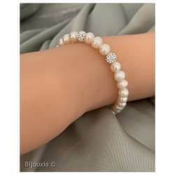Bracelet Perles de Culture Blanches Naturelles - Argent Massif 925/000 CPL