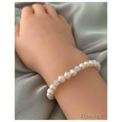 Bracelet Perles de Culture Blanches Naturelles - Argent Massif 925/000 CPL