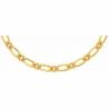 Chaîne 7MM x 50CM Maille Figaro Diamantée 1-1 Plaqué Or 18 carats Bijoux Homme