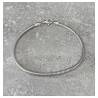 Bracelet Maille Serpent 18CM En Argent Massif Rhodié Idéal Breloque/Charms