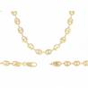 Bracelet Maille Grain de Café 22cm X 6,5 mm Plaqué Or Homme/Femme