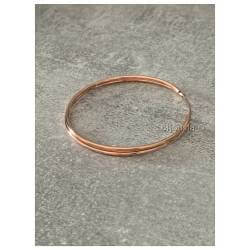 Boucles D'oreilles Créoles Diamètre 4,5 cm En Plaqué or Rose 18 Carats 750/1000