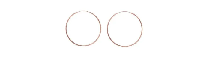 Boucles D'oreilles Créoles Diamètre 4,5 cm En Plaqué or Rose 18 Carats 750/1000