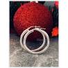 Boucles D'oreilles Créoles Tubes 3CM En Argent Massif 925/000 Rhodié - CPL
