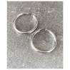 Boucles D'oreilles Créoles Tubes 3CM En Argent Massif 925/000 Rhodié - CPL