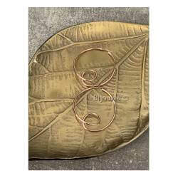 Boucles D'oreilles Créoles Originales Nœuds En Argent Rose 925/1000