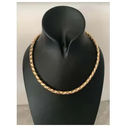 Collier Grosse Maille Palmier 45cm En Plaqué Or 18 carats Bijoux Femme