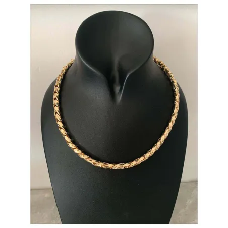 Collier Grosse Maille Palmier 45cm En Plaqué Or 18 carats Bijoux Femme