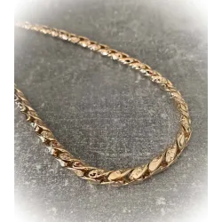 Collier Grosse Maille Palmier 45cm En Plaqué Or 18 carats Bijoux Femme