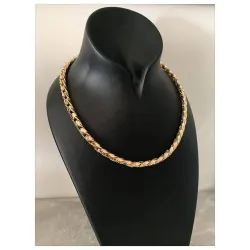 Collier Grosse Maille Palmier 45cm En Plaqué Or 18 carats Bijoux Femme
