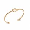 Bracelet jonc ouvert nœud en plaqué or 18 carats 750/000