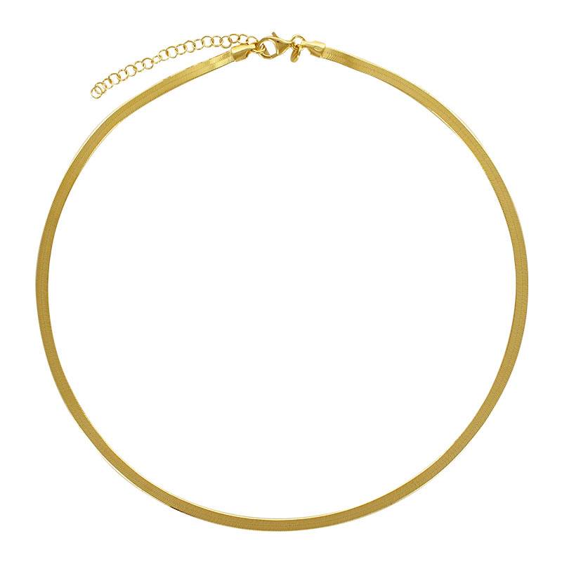 Collier Maille Miroir 45CM En Argent 925/1000 Doré Vermeil