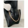 Collier Maille Anglaise Bombée 45CM X 5MM En Plaqué Or 18 carats
