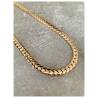 Collier Maille Anglaise Bombée 45CM X 5MM En Plaqué Or 18 carats