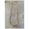 Collier Maille Anglaise Bombée 45CM X 5MM En Plaqué Or 18 carats