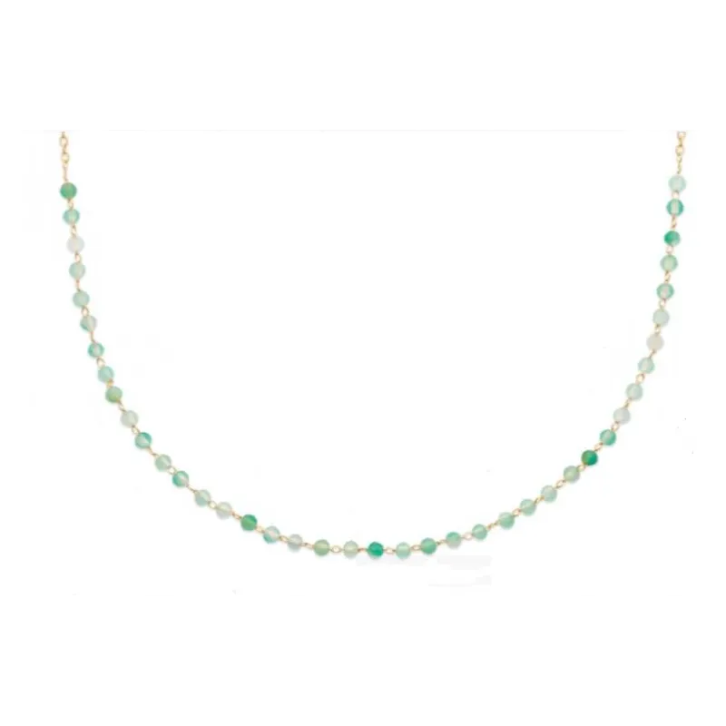 Boucles D'oreilles Créoles En Calcédoine Naturelle Plaqué Or 18 Carats - Vert/bleu Avec Fermoir Clou - Neuves