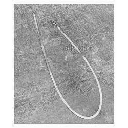 Collier Maille Miroir 55CM En Argent 925/1000 Rhodié