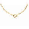 Collier maille jaseron ovale avec fermoir bouée en plaqué or 18 carats 750/000