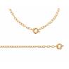 Collier maille jaseron ovale avec fermoir bouée en plaqué or 18 carats 750/000