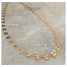Chaîne Maille Grain de Café 50 cm x 6,5 mm Plaqué Or 18 carats MIXTE