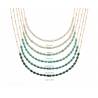 Collier Pierres Fines Véritable Quartzite Vert En Plaqué or 18 Carats 750/000