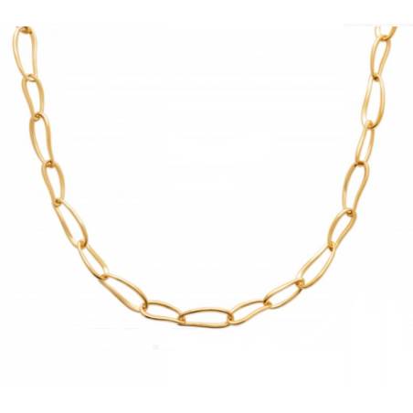 Collier Maillons Entrelacés Ovales En Plaqué Or 18 Carats 750/000