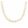 Collier Maillons Entrelacés Ovales En Plaqué Or 18 Carats 750/000