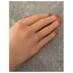 Bague Motif Grain de Café En Plaqué Or 18 Carats 750/000 T50 à 60